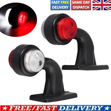 Led Side Marker Lights Elbow Rubber Outline Rear Trailer Truck Lorry 12V X2