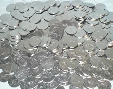 200 $1 DOLLAR SIZE STAINLESS SLOT MACHINE TOKENS - NEWLY MINTED  - HIGH QUALITY