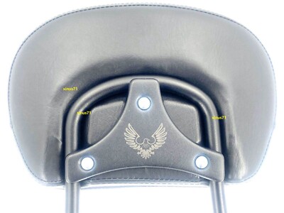 Purchase BLACK HARLEY REAR PAD SISSY BAR BACKREST MOUNT BRACKET STREET Glide Electra New I1074338