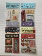 Me & My Big Ideas Soft Spoken Embellishment Stickers Lot 4 Love Date Night Bride