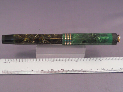 Parker Vintage Lady Duofold Lucky Curve Ring Top Fountain Pen-fine