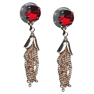 Mariana Earrings Stunning Ruby Austrian Crystals My Treasures Coll.