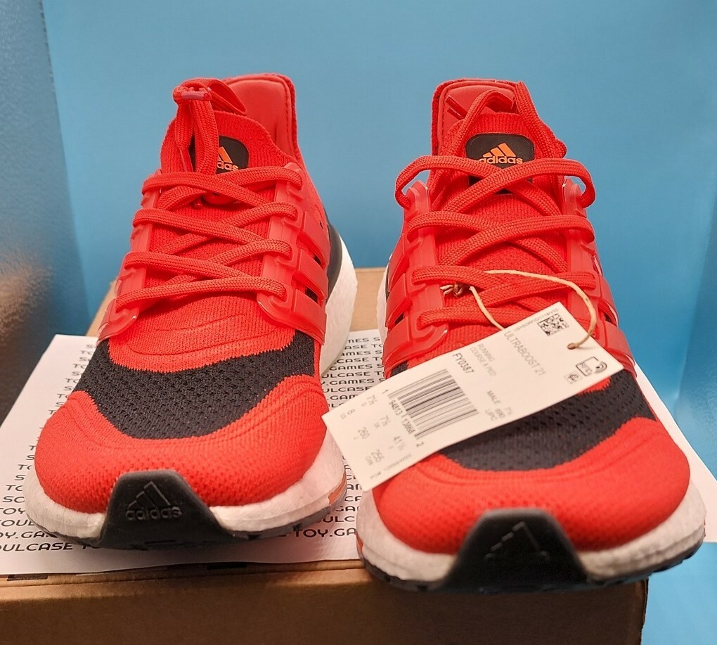 Adidas Ultraboost 21 Primeblue‎ Shoes Mens Size 10.5 Red Running FY0838 Sneakers adidas Ultraboost 21  main image 3
