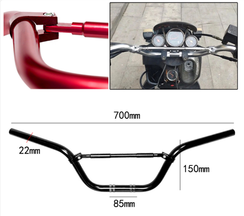 Tunejoy Motorrad Lenkerstrebe 22mm - Gold Aluminium Balance Bar 400mm