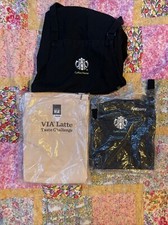 Starbucks Via Latte Taste Challenge Apron Coffee Master Lot Of 3