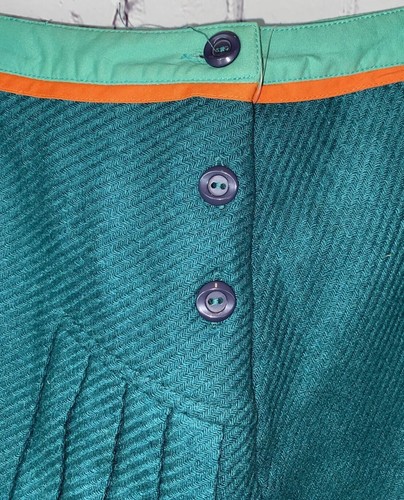 NWT PENGUIN Womens' Green Wool Blend Mini Skirt Size 6 - Picture 2 of 7