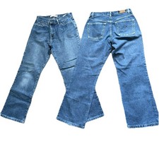2 Pair Classic Tommy Hilfiger SZ 6R/32" Stonewash Boot Cut Denim Jeans H8745
