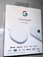 Google Chromecast with Google TV 4K UHD Media Streamer White NEW