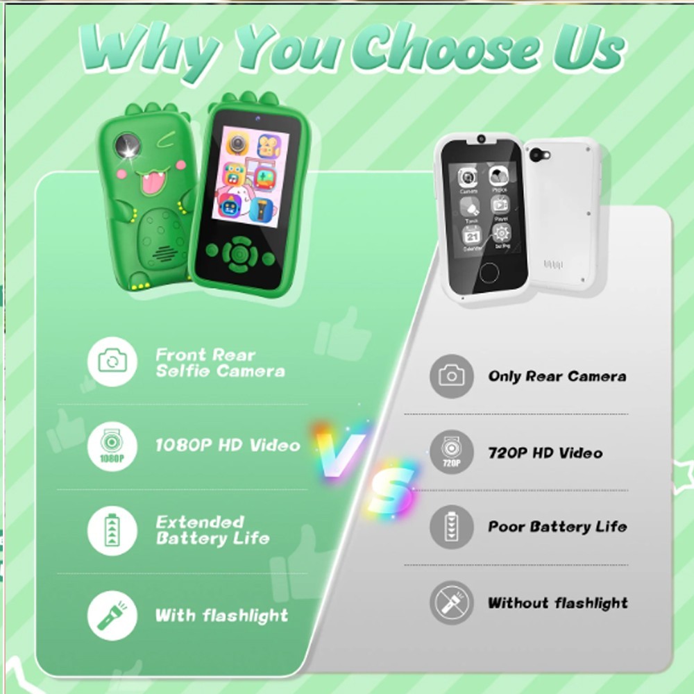 Kids Smart Phone Toy Gift for Boys Age 3-10 Toddler Toy Learning Phone Monster
