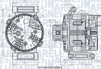Magneti Marelli Lichtmaschine Generator Lima 063731546110 12V FüR Ford Transit 3
