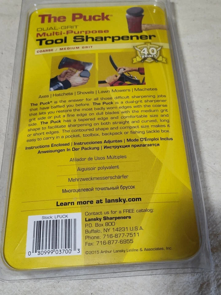 Lansky Puck Herramienta Multiusos Hacha Cortacésped Hoja Doble Grano Afilador D20 Foto 2 de 2