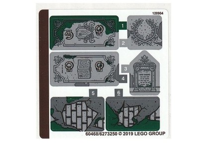 LEGO Graveyard Mystery 70420 Hidden Side Sticker Sheet NEW Authentic 