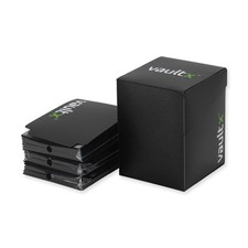 Vault X Large Deck Box with 150 Black Sleeves fits 100+ Cards