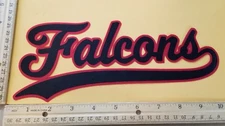 Large Falcons Iron On Patch 4x10. Many Colors Available