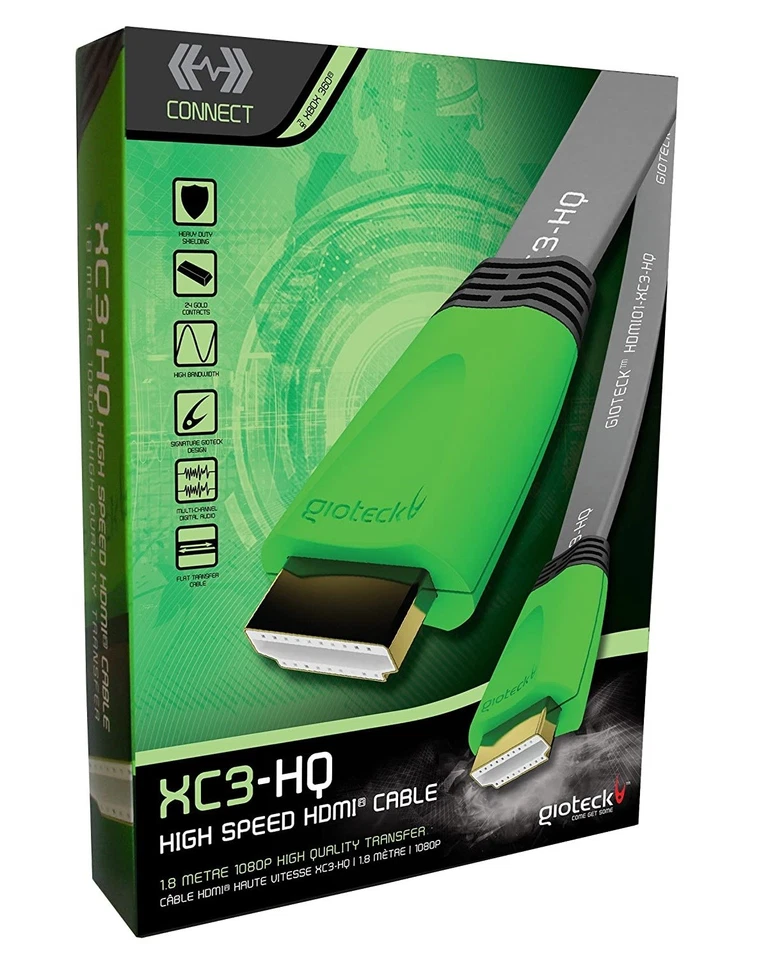 Gioteck HQ HDMI-Kabel Anschluss-Kabel für Microsoft XBOX ONE XBOX 360 Konsole TV - Bild 3 von 4