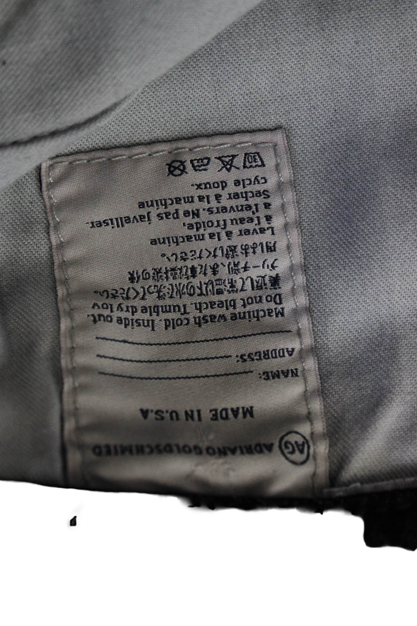 Adriano Goldschmied Mens Straight Jeans Black Denim Mid Rise Button Size 30 thumbnail 5