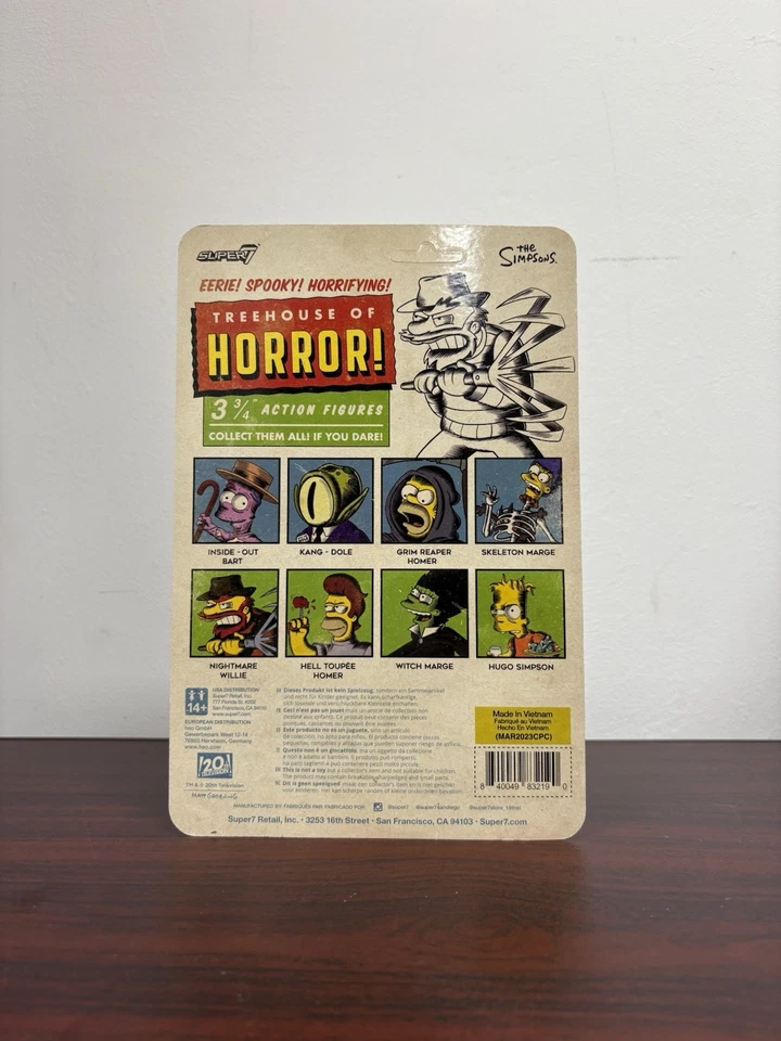 Simpsons Treehouse Of Horror Hugo Simpson Super7 ReAction Figures Unpunched NEW - image 2 of 4