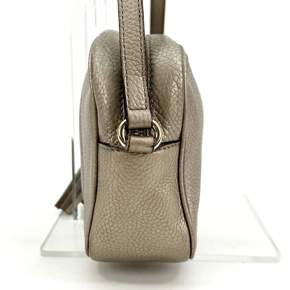 GUCCI Soho Disco Bandolera Bolso de Hombro para Cámara Cuero Dorado Auténtico Foto 4 de 4