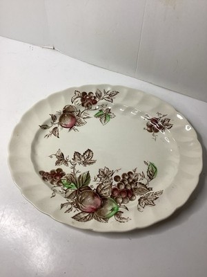 Johnson Bros Harvest Time  11 3/4  Platter with fruit design England
