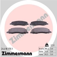Zimmermann Bremsbelagsatz, Scheibenbremse 24418.170.1 FüR Opel