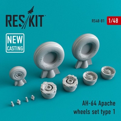 ResKit RS48-0081 - 1:48 AH-64 Apache wheels set type 1