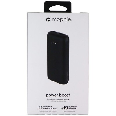 Mophie Power Boost 5200 mAh Dual-USB Portable Battery - Black