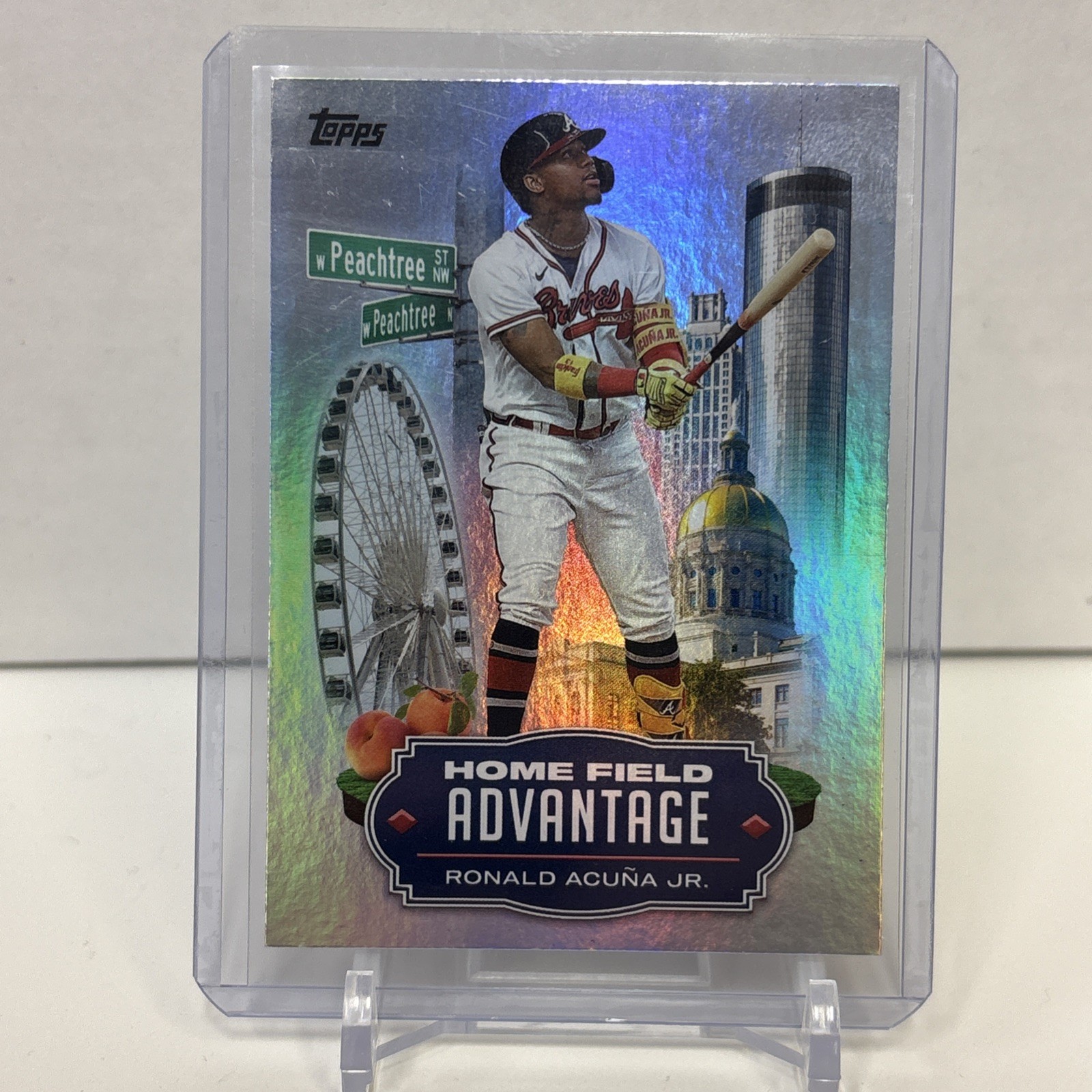 Ronald Acuna Jr. Home Field Advantage SSP Atlanta Brave 2023 Topps Series 1