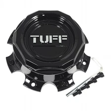 Tuff Gloss Black Center Cap 6-11/16"OD Bolt-On Closed-End CCTFFB8165180GB