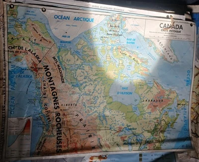 Carte scolaire Canada physique + Canada politique Hatier - Photo 1/2