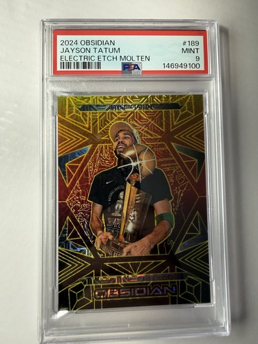 2024-25 Panini Obsidian - Jayson Tatum, Jayson Tatum 189Electric Etch Molten /10