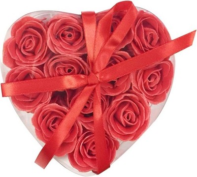 Rose Scented Red Rose Shaped Soaps (Set of 12)