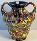 Fenton Art Glass Myriad Mosaic Vase 2005 Centennial Collection Signed Vintage