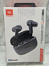 JBL VIBE200tws Bluetooth Wireless Deep Bass Sound Earbuds, Black, New in Box