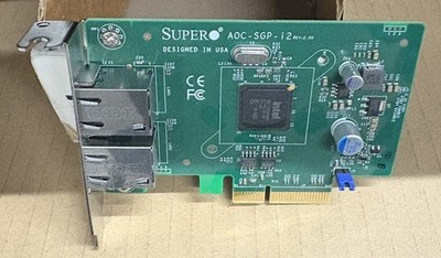GENUINE SUPERMICRO I350 2-PORT 1GB LP PCIE NETWORK ADAPTER / AOC-SGP-I2