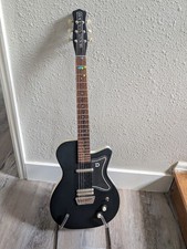 Danelectro U2 Electric Guitar Black Dual Lips...