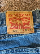 Vintage Levi s Men s Blue Denim Jeans Straight Leg Regular Fit Medium Wash