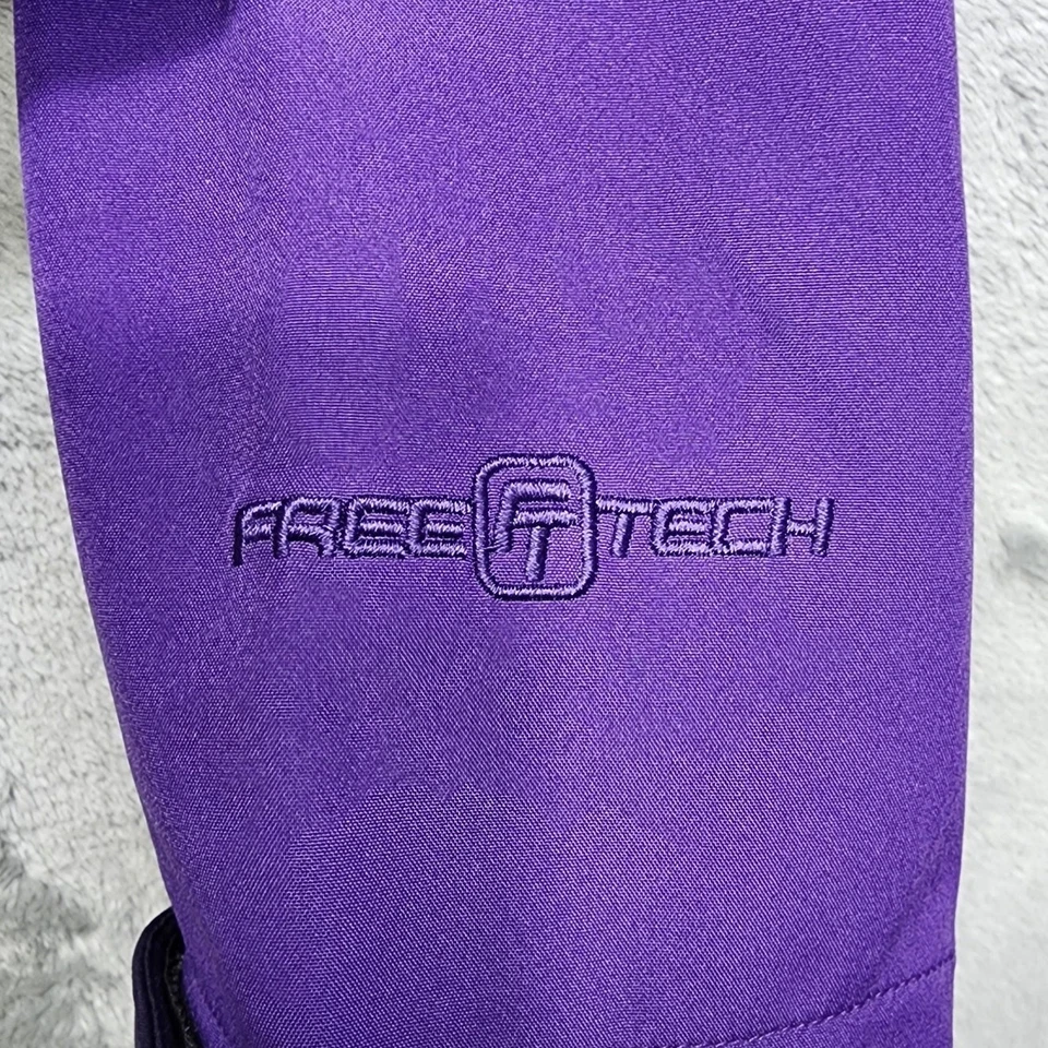 Free Tech куртка женщин M фиолетовый полный молнии с капюшоном Softshell с подкладкой повседневный дождевик - Изображение 4 из 4