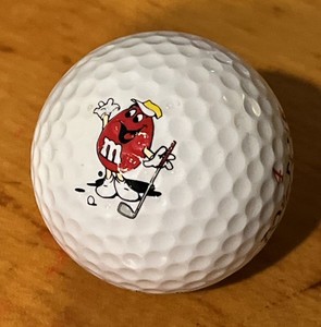 Red M&M Happy Logo Golf Ball Top Flite XL Regular Trajectory 1ct EUC