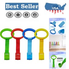 4-Piece Crib Pull Rings - Cartoon-Themed Infant Support for Walking Practice