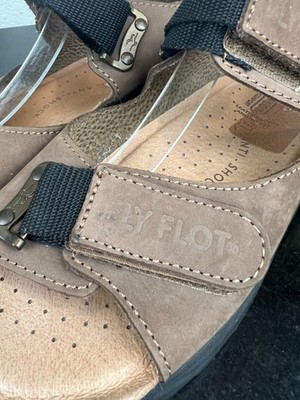 Fly Flot Tan Anatomic Anti Shock Two Strap Hook Loop Leather  display picture 2