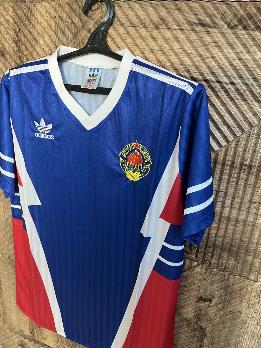 Yugoslavia Jersey 1990 1991 Size LARGE Home Reissue Shirt Football