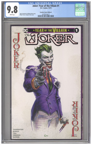 Joker Year of the Villain 1 CGC 9.8 Clayton Crain Scorpion A Variant Cover