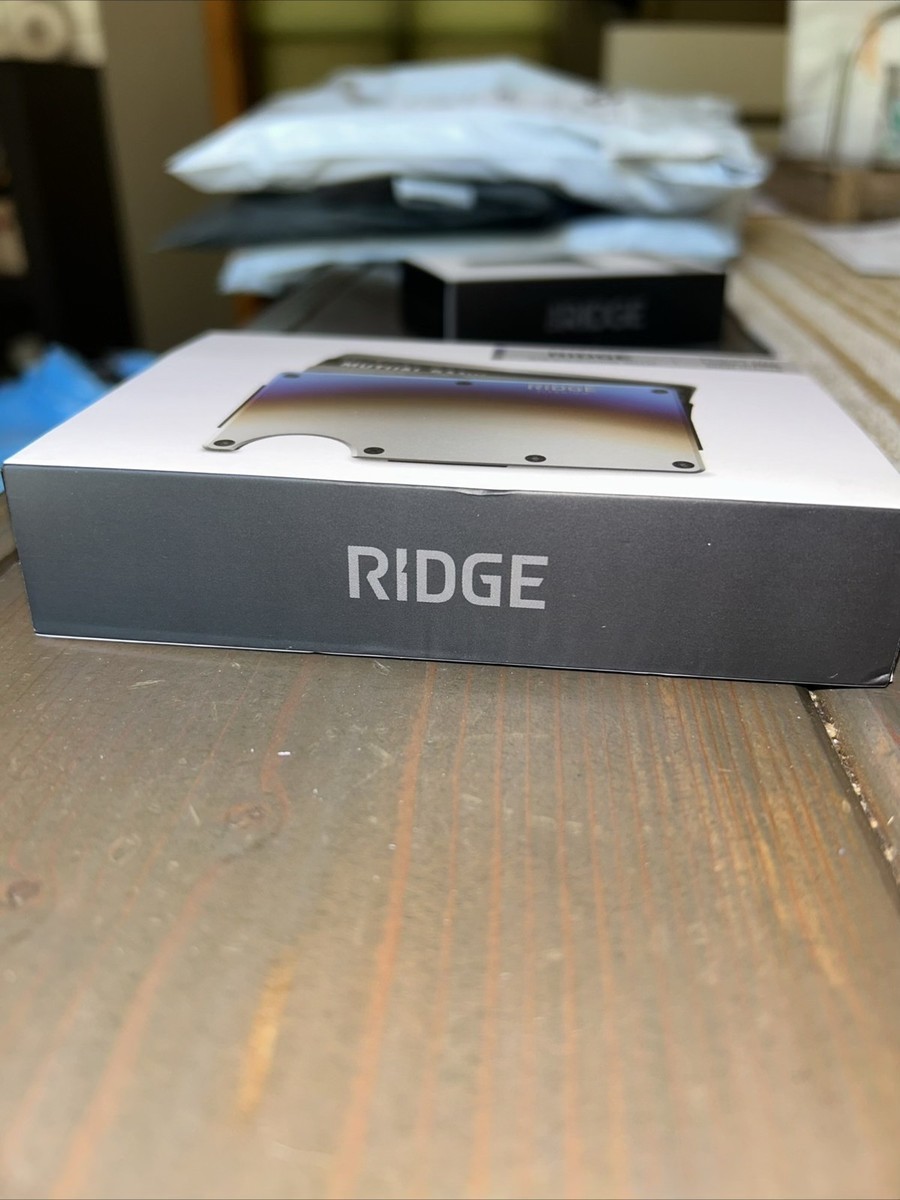 Ridge Wallet - Burnt Titanium - Cash Strap And Money Clip - SEALED