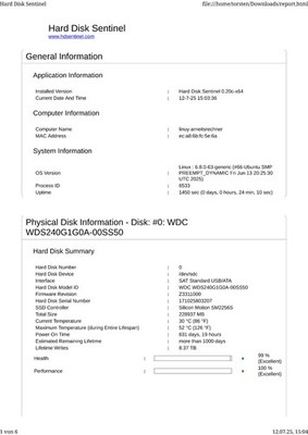 Western Digital WDC WDS240G1G0A-00SS50, 240 GB HDD