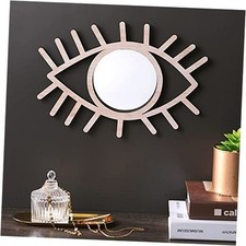 Evil Eye Mirror Eye Shape Wall Decor Wood Boho Artistic Decorative Funky