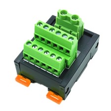 Screw Terminal Block Power Distribution Module 30A DIN Rail 1 In 6 Out
