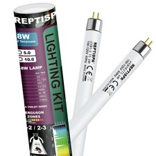 5.0 UVB Light for Reptiles, T5 HO 8 Watt Reptile Lamp Tube, Pack of 2 Fluores...