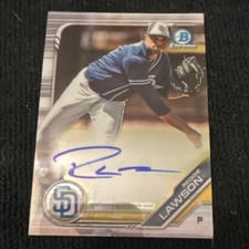 Topps 2019 Bowman Chrome Autograph Reggie Lawson CPA-RL Padres MLB Card