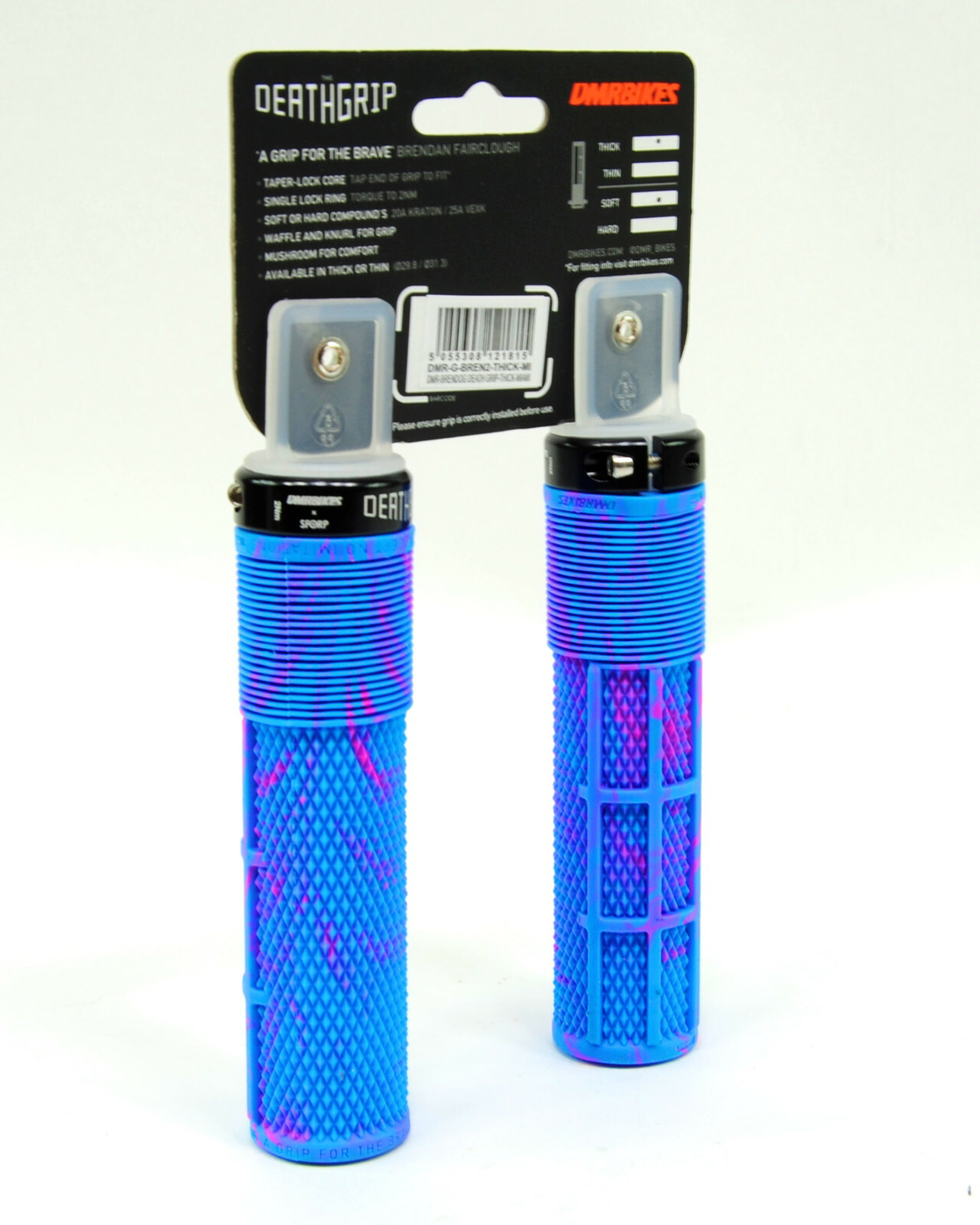DMR Brendog Flangeless DeathGrip Mountain Bike Grips, Thick Miami eBay