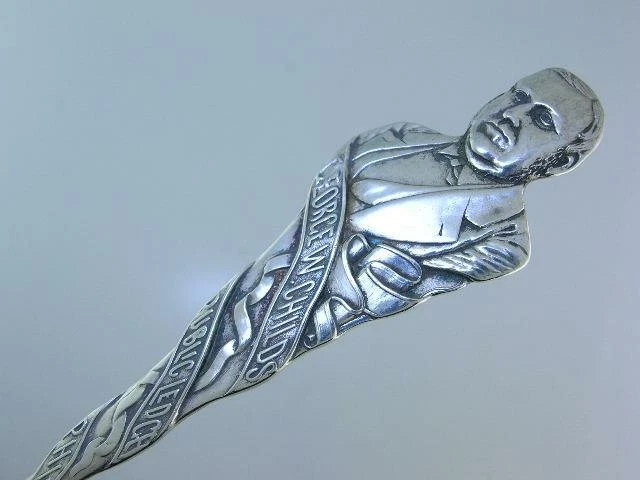 RARE Sterling DURGIN Souvenir Spoon from GEORGE W CHILDS to Mrs W.C Mac Bride Foto 3 de 4